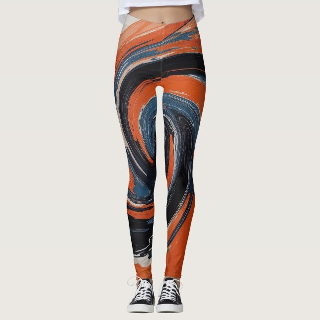 Die Umarmung von Feuer und Wasser Leggings (Vorderseite)