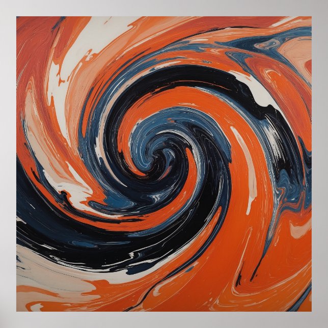 Die Umarmung von Feuer und Wasser Poster (Vorne)