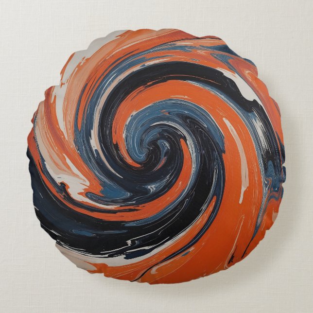 Die Umarmung von Feuer und Wasser Rundes Kissen (Vorderseite)