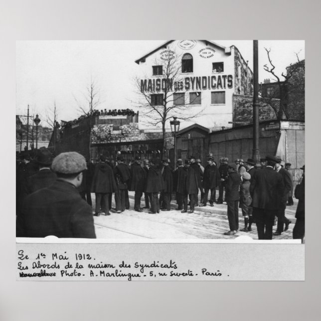 Die Umgebung des Maison des Syndicats, Poster (Vorne)