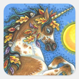 DIE UMGEBUNG LIEGT AUF EINEM UNICORN STALLION UND  QUADRATISCHER AUFKLEBER