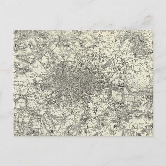 Die Umgebung von London Postkarte (Vorderseite)