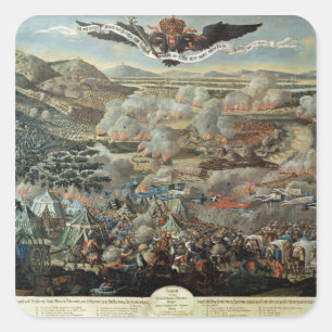 Die Umgebung von Wien durch die Türken im Jahre 16 Quadratischer Aufkleber