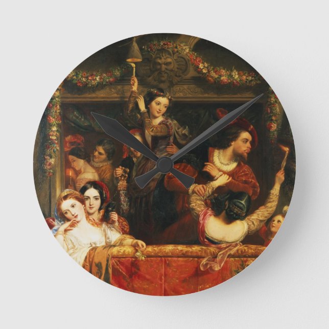 Die Umleitung der Moccoletti - die letzte Gay Mad Runde Wanduhr (Vorderseite)