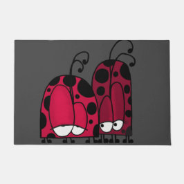 Die unangeforderte Liebe Ladybug Illustration Fußmatte