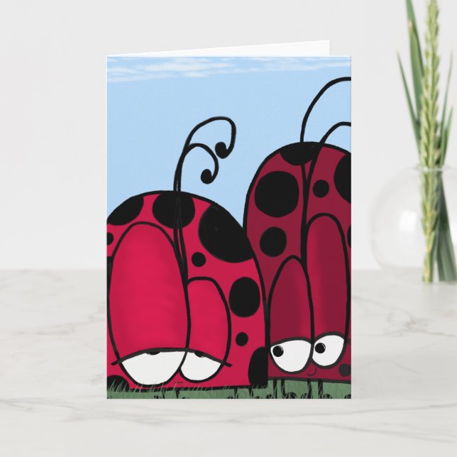 Die unangeforderte Liebe Ladybug Illustration Karte (Vorderseite)
