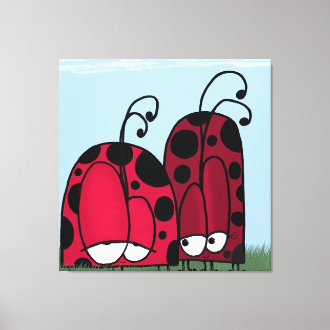 Die unangeforderte Liebe Ladybug Illustration Leinwanddruck (Vorderseite)