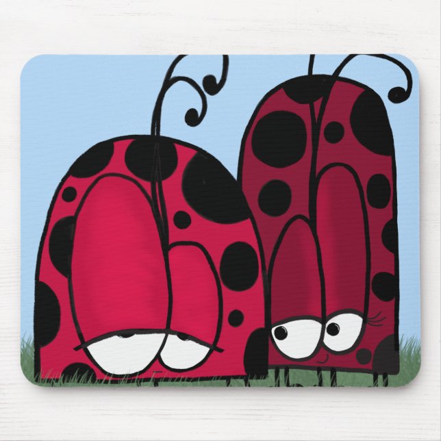 Die unangeforderte Liebe Ladybug Illustration Mousepad (Vorne)