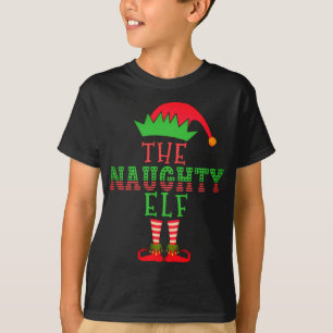 Die unartige Elf-Familie passende Weihnachtspajama T-Shirt