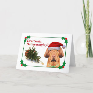 Die unartige Vizsla-Weihnachtskarte Feiertagskarte