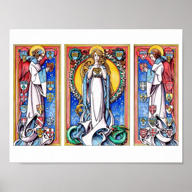 Die unbefleckte Empfängnis mit den aufsehenerregen Poster (Vorne)