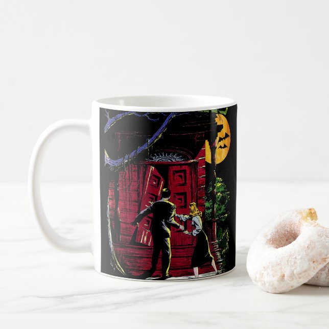 Die unbekannten Vintagen Comic des Spuk Hauses Kaffeetasse (Mit Donut)