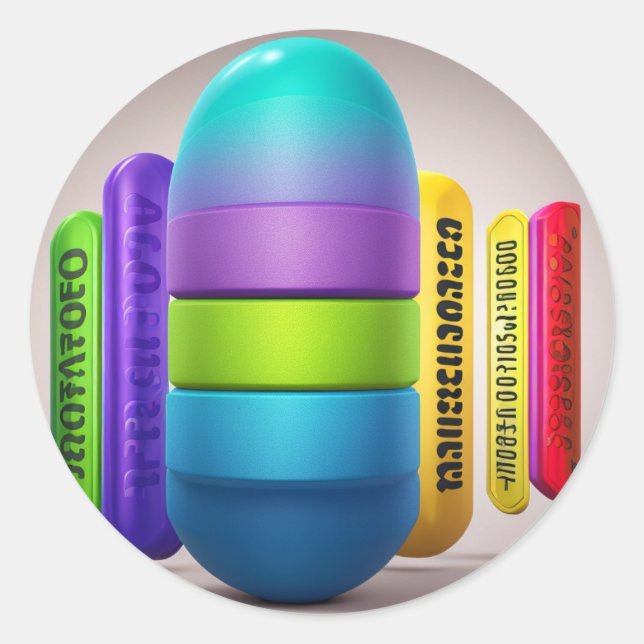 "Die unbelebte Kunst: Capsule Collectio Runder Aufkleber (Vorderseite)