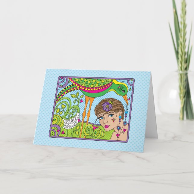 Die unerwartete_Grußkarte einbinden Karte (Vorderseite)