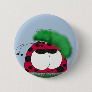 Die ungewöhnlichen Freunde Ladybug und Raupe Button