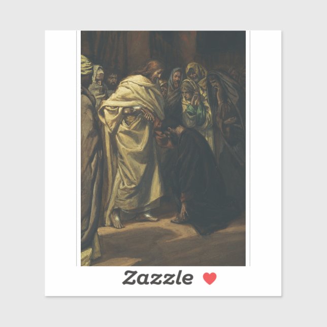 Die Ungläubigkeit des Heiligen Thomas durch James  Aufkleber (Blatt)