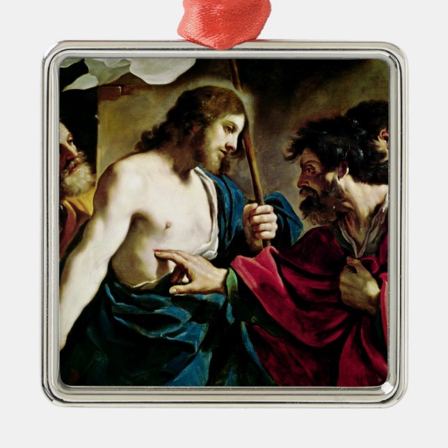Die Ungläubigkeit von St Thomas Silbernes Ornament (Vorne)