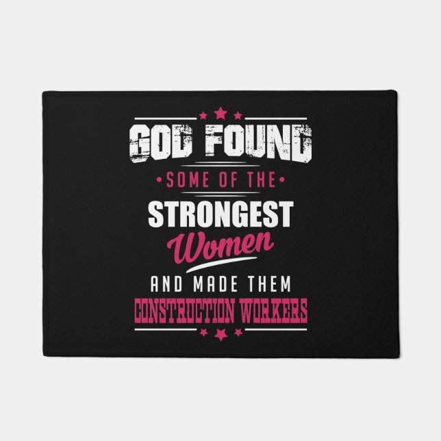 Die Unglaublich witzig Berufe der Bauarbeiter Fußmatte (Vorderseite)