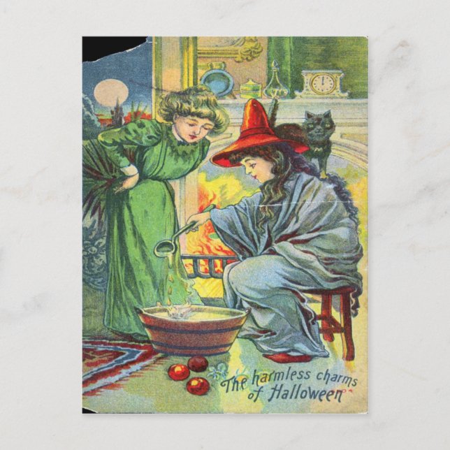 Die unheilvollen Charme Halloween Postkarte (Vorderseite)