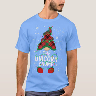 Die Unicorn Gnome Familie Matching Group Xmas Ligh T-Shirt