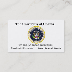 Die Universität von Obama-Visitenkarte Visitenkarte