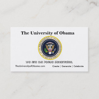 Die Universität von Obama-Visitenkarte Visitenkarte