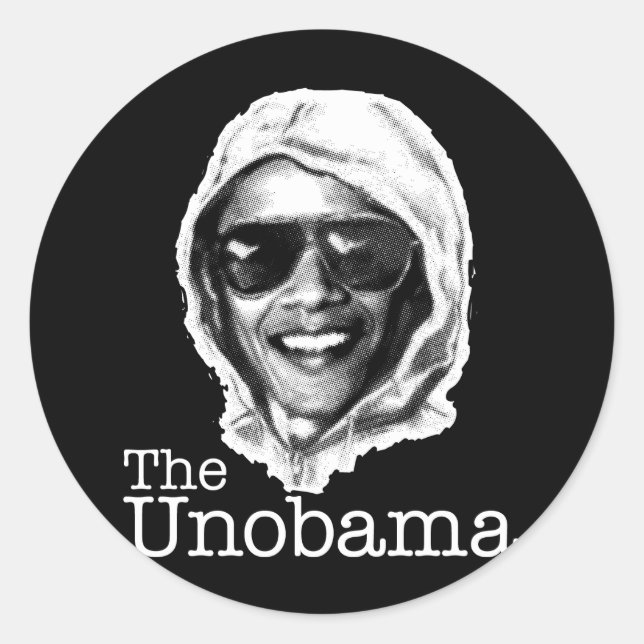 Die UnObama - Obama Unabomber böse Zwilling Runder Aufkleber (Vorderseite)