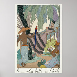 Die untätige Schönheit (pochoir Druck) Poster