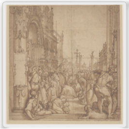 Die Unterbreitung von Barbarossa an Papst Alexande Aufkleber