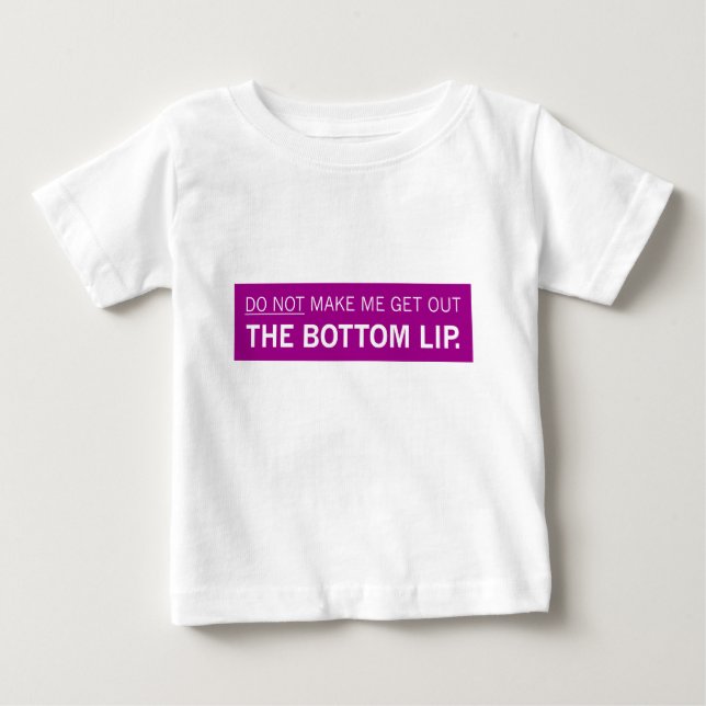 Die untere Lippe (lila) Baby T-shirt (Vorderseite)