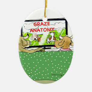Die unterhaltsamen Kühe Lustig Keramikornament