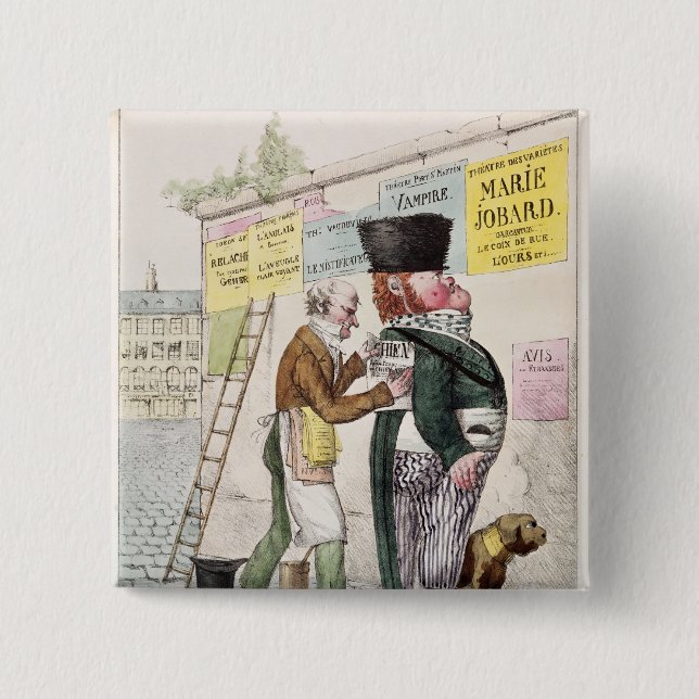 Die Unterhaltung eines Bill-Aufklebers, 1820 Button (Vorderseite)
