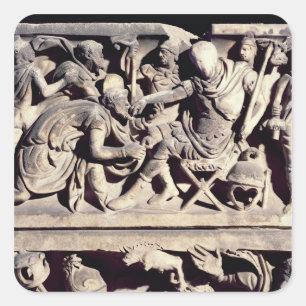 Die Unterordnung eines Barbaren zu einem römische Quadratischer Aufkleber