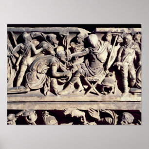 Die Unterordnung eines Barbaren zu einem römischen Poster