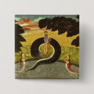 Die Unterordnung von Kaliya, Basohli, Pahari Button