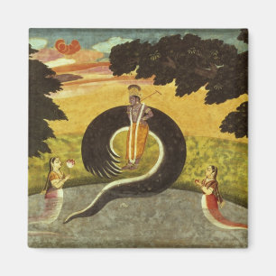 Die Unterordnung von Kaliya, Basohli, Pahari Magnet