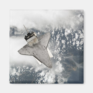 Die Unterseite des Space Shuttles Discovery Magnet