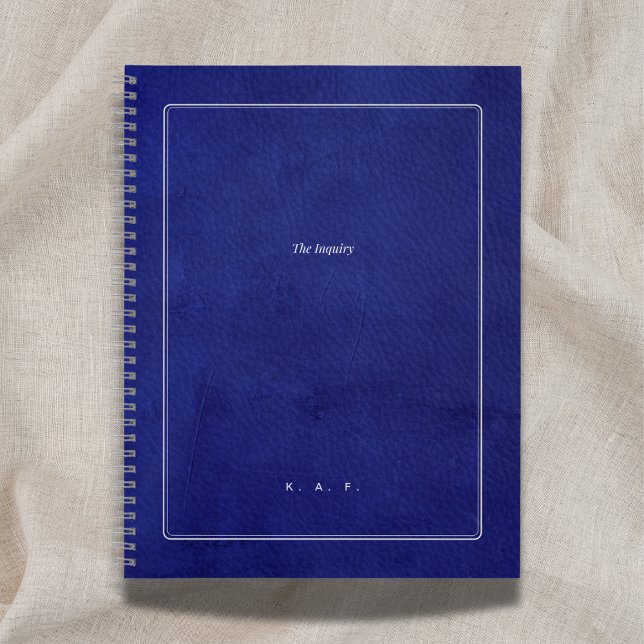 Die Untersuchung | Indigo-Leder & Silber-Abschluss Notizbuch (Von Creator hochgeladen)