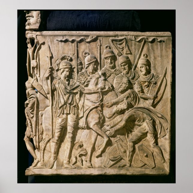 Die Unterwerfung eines Barbaren durch eine römisch Poster (Vorne)