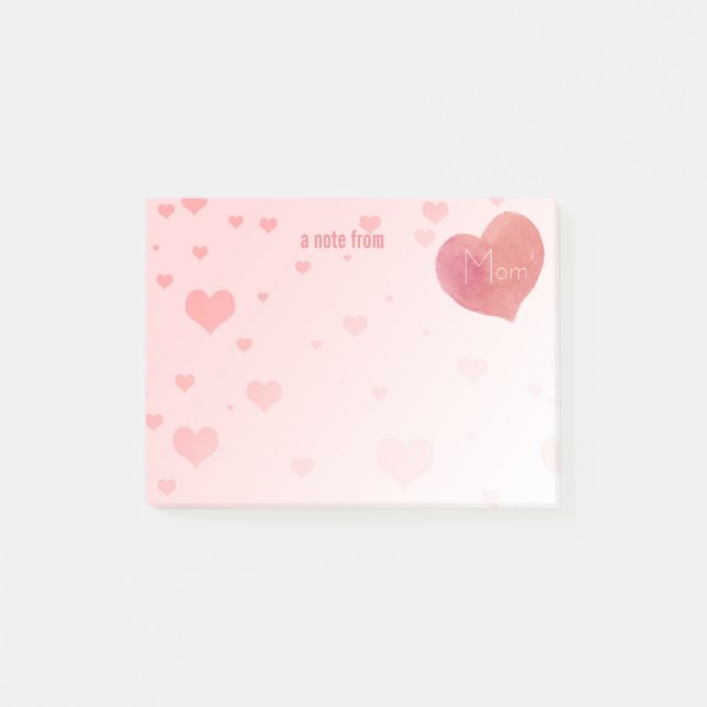 Die Unterzeichnungs-Herz-Post-Itanmerkungen der Post-it Klebezettel (Vorderseite)