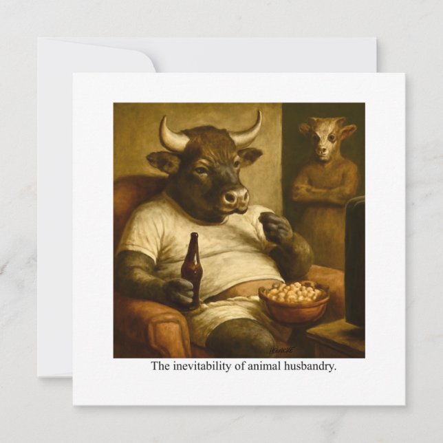 Die Unvermeidlichkeit der Tierhaltung. Einladung (Vorderseite)