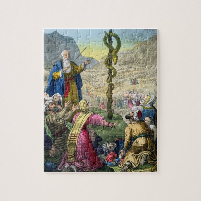 Die unverschämte Schlange, von einer Bibel Puzzle (Vertikal)