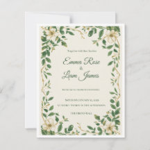 Die üppige Garten botanische Hochzeitseinladung 