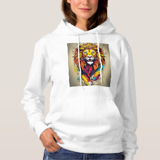 die urbane und rebellische Natur des Löwen Hoodie