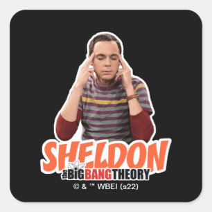 Die Urknalltheorie   Sheldon Quadratischer Aufkleber
