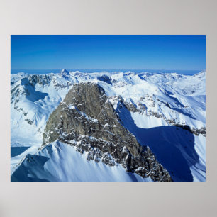 Die Urlaubskarte Roggspitze St Anton Poster