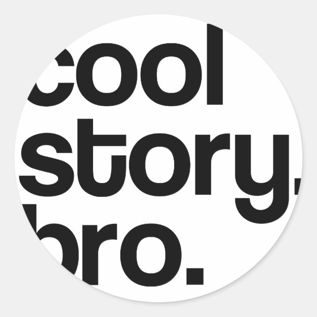 DIE URSPRÜNGLICHE COOL-STORNIERE BRO RUNDER AUFKLEBER (Vorderseite)