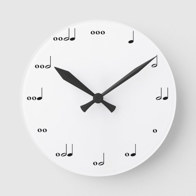 Die ursprüngliche Musiknote-Uhr Runde Wanduhr (Vorderseite)