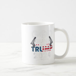 Die US-amerikanische Fahne "God Guns and Trump 202 Kaffeetasse