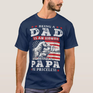 Die US-amerikanische Flagge als Vater ist eine Ehr T-Shirt
